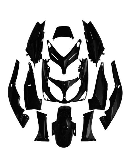 Kit carénages maxiscooter Yamaha 500 TMax 2001-2007 Noir brillant