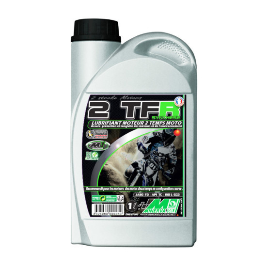 Huile moteur MINERVA 2T FR Bio 1 Litre