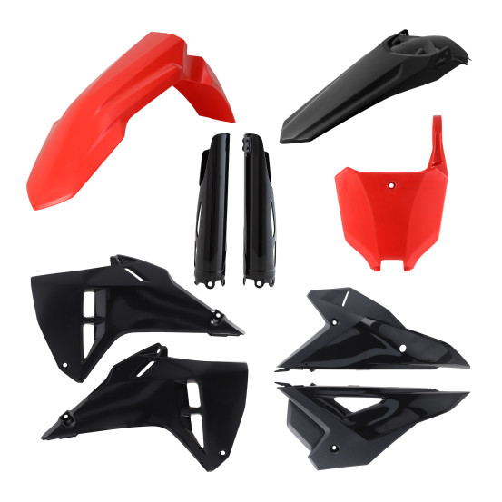 Kit plastiques complet - Rouge Noir - ACERBIS Honda 250 / 450 CRF-R 2025-2026