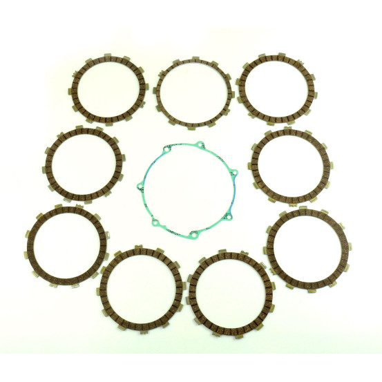 Kit disques embrayage garnis + Joint de couvercle embrayage ATHENA - YAMAHA 450 WR-F 2003