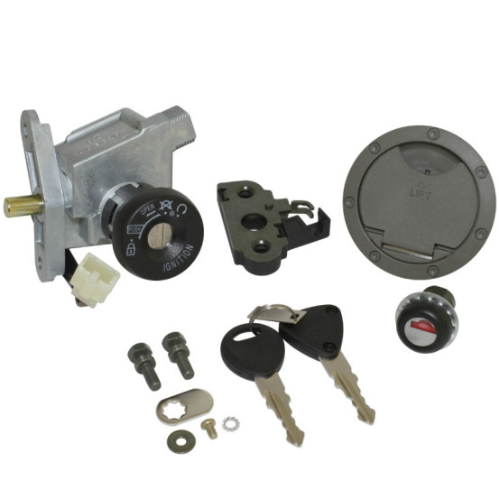 Contacteur à clé MBK 50 Nitro / Yamaha 50 Aerox 2003-2012 (avec serrure de selle et bouchon d'essence - éco)