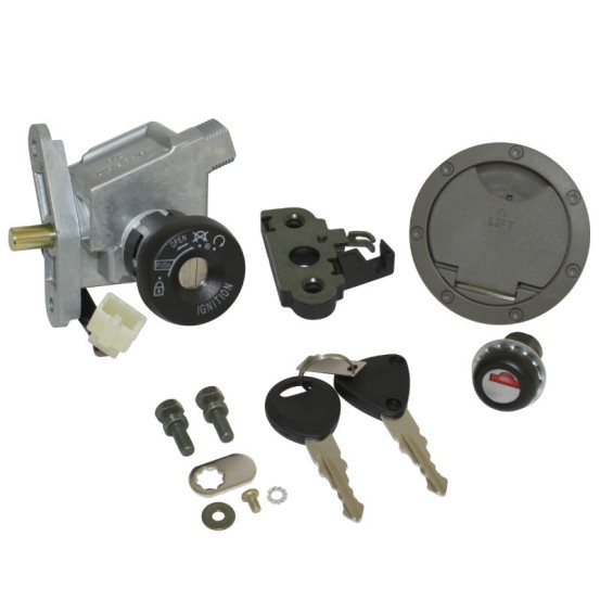 Contacteur à clé MBK 50 Nitro / Yamaha 50 Aerox 1997-2002 (avec serrure de selle et bouchon d'essence - éco)