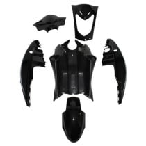 Kit carénages scooter Kymco 50 Agility/125 Agility (selle bi-place) Noir brillant