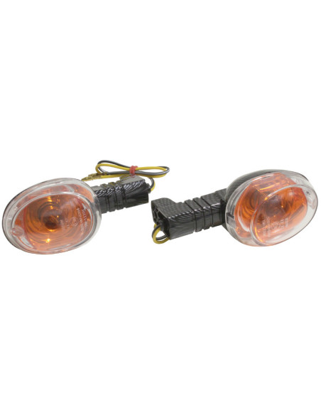 Clignotant MBK 50 Booster/Yamaha 50 BW's après 2004 Transparent/Carbone Arrière