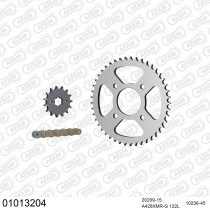 Kit chaine 428 AFAM - Couronne acier - Type de chaine au choix - HONDA 125 CBF 2015-2020