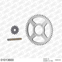 Kit chaine 428 AFAM - Couronne acier - Type de chaine au choix - HONDA MTX 125 R 1983-1986
