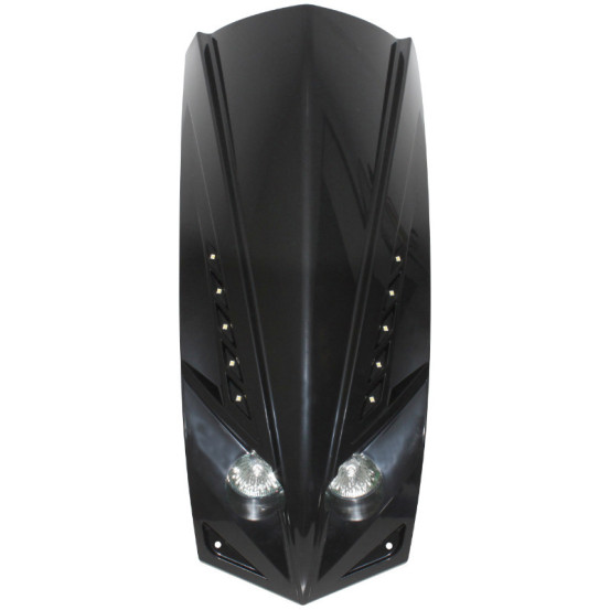 Carénage tablier avant scooter Peugeot 50 Ludix Noir brillant