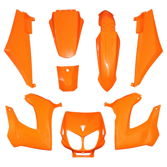 Kit carénages 50 à boite Derbi 50 Senda 2000-2010 Orange brillant