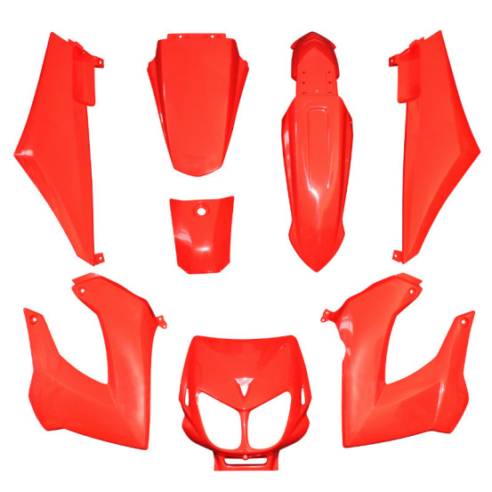 Kit carénages 50 à boite Derbi 50 Senda 2000-2010 Rouge brillant