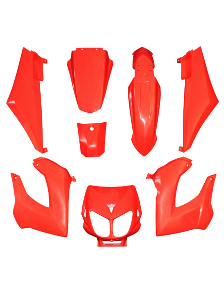 Kit carénages 50 à boite Derbi 50 Senda 2000-2010 Rouge brillant