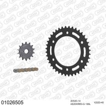 Kit chaine 520 AFAM - Couronne acier - Type de chaine au choix - HONDA CRF 250 L 2012-2021