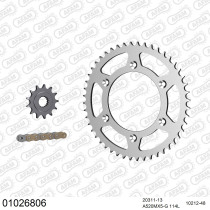 Kit chaine 520 AFAM - Couronne acier - Type de chaine au choix - HONDA CR 250 2005