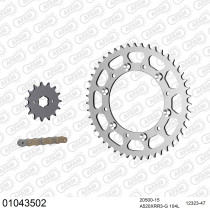 Kit chaine 520 AFAM - Couronne acier - Type de chaine au choix - HONDA XL 400 R 1982