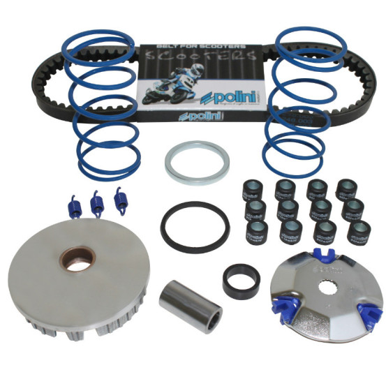 Variateur Hi-Speed complet POLINI 50 MBK Booster Nitro Stunt Yamaha BW's Aerox Slider Aprilia SR Malaguti F12