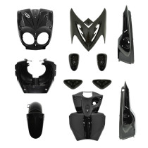 Kit carénages scooter MBK 50 Stunt/Yamaha 50 Slider Noir (Pads Noir)