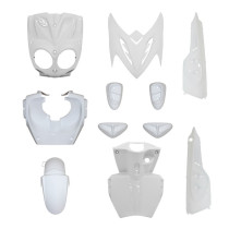 Kit carénage scooter MBK 50 Stunt/Yamaha 50 Slider Blanc (Pads Blanc)