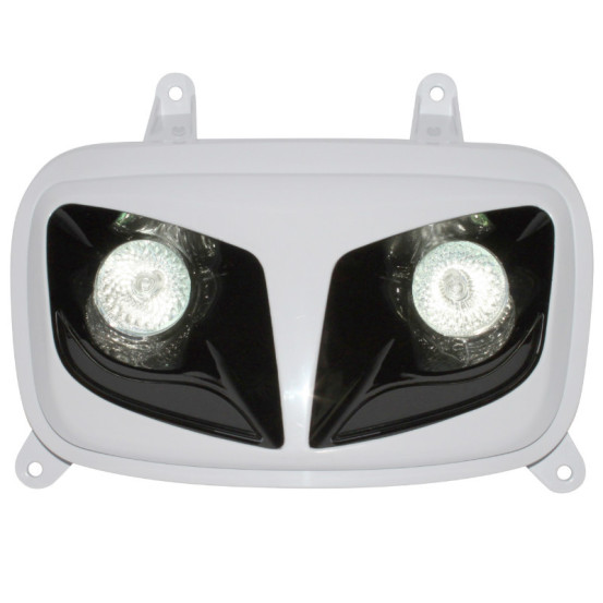 Optique de phare RR8 MBK 50 Booster/Yamaha 50 BW's après 2004 Blanc/Noir