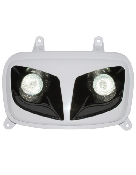 Optique de phare RR8 MBK 50 Booster/Yamaha 50 BW's après 2004 Blanc/Noir