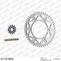 Kit chaine 520 AFAM - Couronne alu anti-boue - Type de chaine au choix - HONDA CRF 450 R 2017-2026