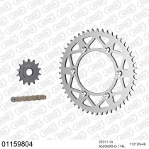 Kit chaine 520 AFAM - Couronne alu anti-boue - Type de chaine au choix - HONDA CR 500 R 1992-2001