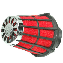Cornet filtre à air 28mm MALOSSI E5 Peugeot 50 Noir mousse Rouge