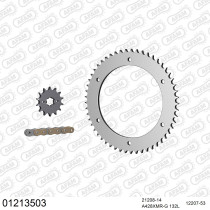 Kit chaine 428 AFAM - Couronne acier - Type de chaine au choix - YAMAHA WR 125 R 2009-2016