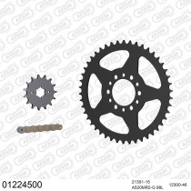 Kit chaine 520 AFAM - Couronne acier - Type de chaine au choix - YAMAHA XT 240 1984-1985