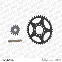 Kit chaine 520 AFAM - Couronne acier - Type de chaine au choix - YAMAHA SR 250 (ESP) 1988-1990