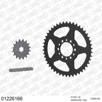 Kit chaine 520 AFAM - Couronne acier - Type de chaine au choix - YAMAHA SR 250 4GR1 / 2 / 3 / 4 1991-1995