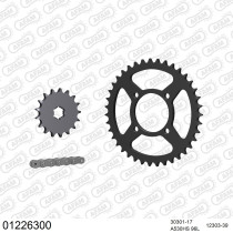 Kit chaine 530 AFAM - Couronne acier - Type de chaine au choix - YAMAHA RD 250 DX 1976
