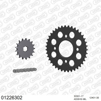 Kit chaine 530 AFAM - Couronne acier - Type de chaine au choix - YAMAHA RD 250 DX 1979-1980