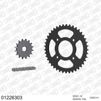 Kit chaine 530 AFAM - Couronne acier - Type de chaine au choix - YAMAHA RD 250 LC 1980-1986