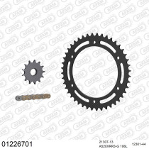 Kit chaine 520 AFAM - Couronne acier - Type de chaine au choix - YAMAHA TT 250 R 1999-2004