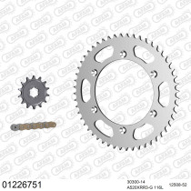 Kit chaine 520 AFAM - Couronne acier - Type de chaine au choix - YAMAHA WR 250 Z 1991-1997