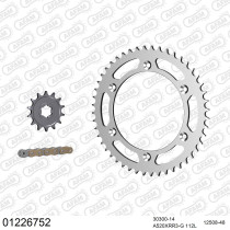 Kit chaine 520 AFAM - Couronne acier - Type de chaine au choix - YAMAHA WR 250 Z 1998-1999