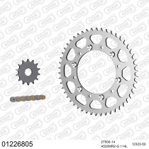 Kit chaine 520 AFAM - Couronne acier - Type de chaine au choix - YAMAHA YZ 250 1999-2001