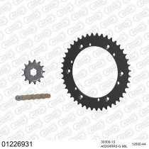 Kit chaine 520 AFAM - Couronne acier - Type de chaine au choix - YAMAHA YTZ 250 1985-1986