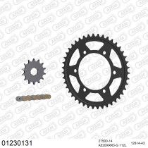 Kit chaine 520 AFAM - Couronne acier - Type de chaine au choix - YAMAHA MT-03 2016-2022