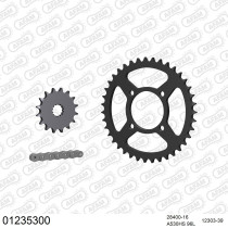 Kit chaine 530 AFAM - Couronne acier - Type de chaine au choix - YAMAHA RD 350 A / B 1974-1976
