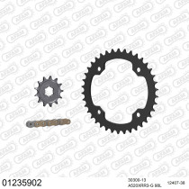 Kit chaine 520 AFAM - Couronne acier - Type de chaine au choix - YAMAHA 350 YFM-R 2004-2013