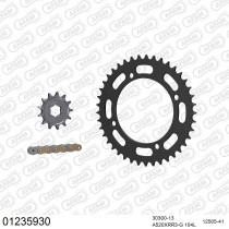 Kit chaine 520 AFAM - Couronne acier - Type de chaine au choix - YAMAHA YZF 350 BANSHEE 1987-1988