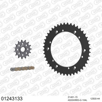 Kit chaine 520 AFAM - Couronne acier - Type de chaine au choix - YAMAHA SR 400 2014-2016