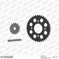 Kit chaine 530 AFAM - Couronne acier - Type de chaine au choix - YAMAHA XS 400 2A2 1978-1980