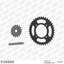 Kit chaine 530 AFAM - Couronne acier - Type de chaine au choix - YAMAHA XS 400 DOHC 1982-1986