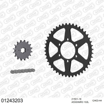 Kit chaine 530 AFAM - Couronne acier - Type de chaine au choix - YAMAHA XJ 400 1982