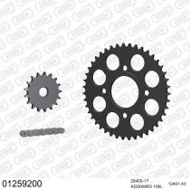 Kit chaine 530 AFAM - Couronne acier - Type de chaine au choix - YAMAHA XS 500 D 1978-1979