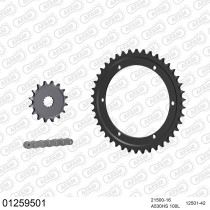 Kit chaine 530 AFAM - Couronne acier - Type de chaine au choix - YAMAHA XT 500 1976-1989