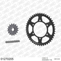 Kit chaine 530 AFAM - Couronne acier - Type de chaine au choix - YAMAHA FZ6 S FAZER 2004-2007