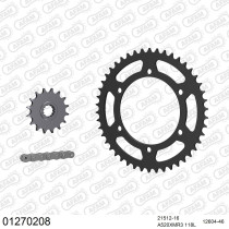 Kit chaine 520 AFAM - Couronne acier - Type de chaine au choix - YAMAHA XJ 6 DIVERSION 2009-2016