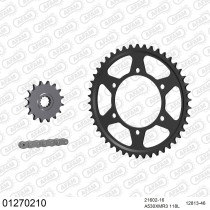 Kit chaine 530 AFAM - Couronne acier - Type de chaine au choix - YAMAHA FZ 6 S2 FAZER 2007-2009